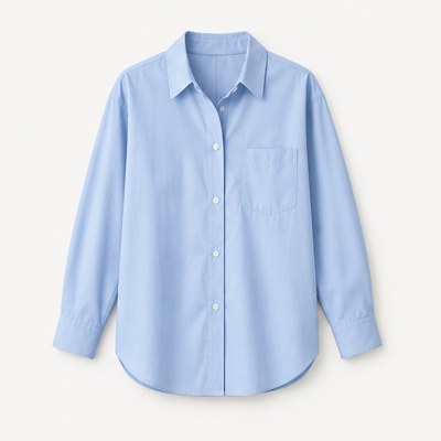 Blue poplin shirt used for this example
